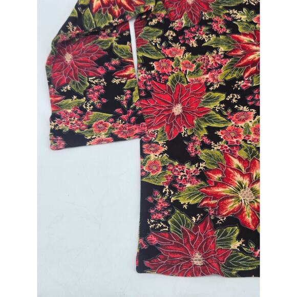 The Vermont Country Store Red Floral Top Size Medium VTG - Picture 5 of 16